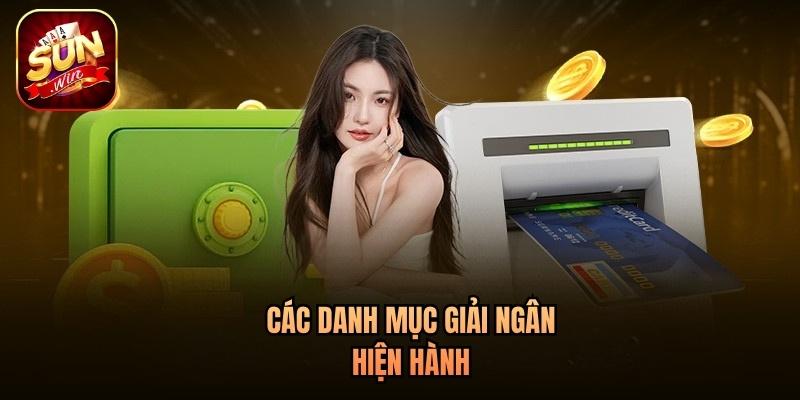 Các danh mục giải ngân hiện hành Các danh mục giải ngân hiện hành